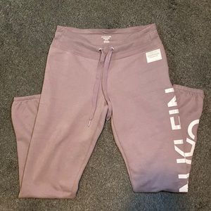 Purple Calvin Klein womens sweatpants